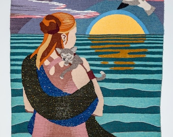 Nele and the Sea Pictorial Tapestry
