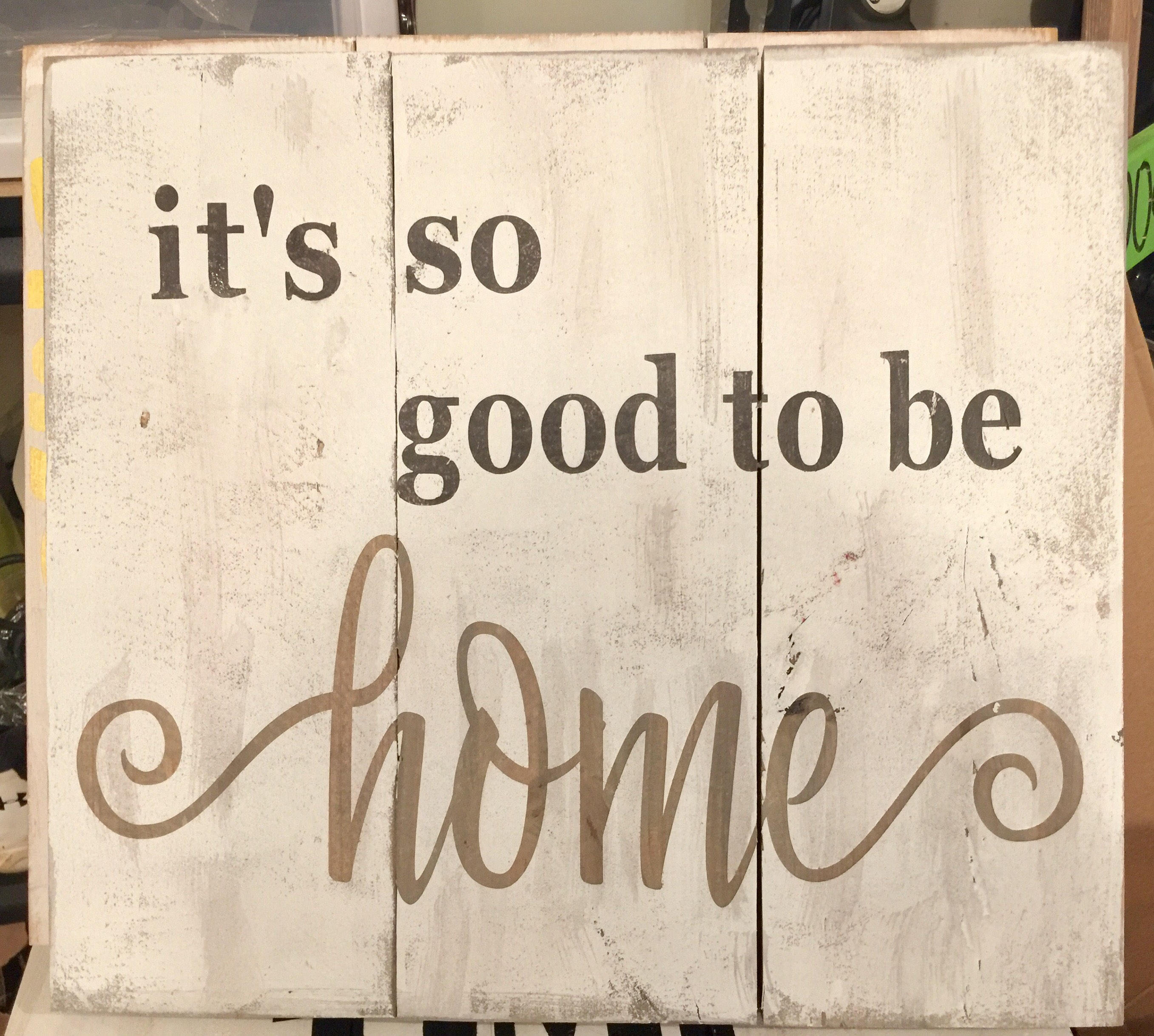 Its so good to be home wood sign. 15X17 in. Available Etsy