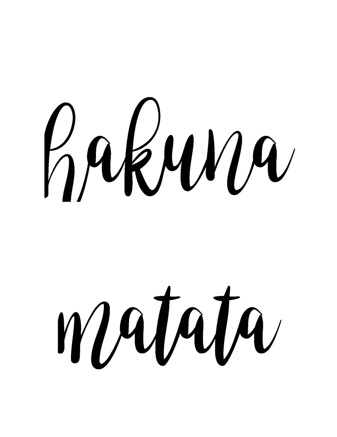 Hakuna Matata Printable | Etsy