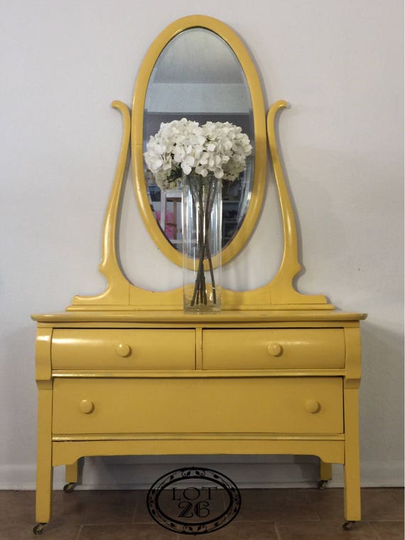 Jean Harlow Dresser With Mirror Etsy