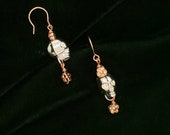 Pretty Punk Rose Gold Skull Earrings metal copper punk goth day of the dead sugar skulls dia de los muertos calaveras jewelry TAACO