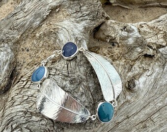 Leland Blue Stone Feather Bracelet