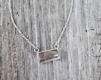 Made to order Petoskey stone bar necklace
