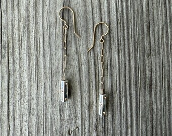 14k/Sterling Spine Dangles