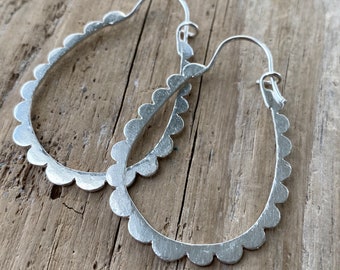 Made to order, Scalloped  Hoops.