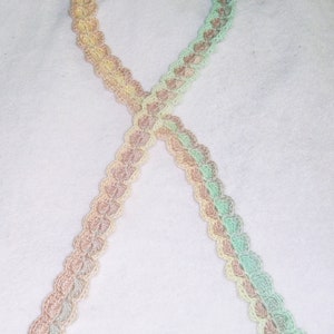 handmade crochet thin/small/skinny/child multicolored yellow, green, & orange scallop scarf - READY TO SHIP