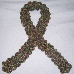 handmade crochet dark gray/grey multicolor neons pink, yellow, orange, & green scarf - READY TO SHIP