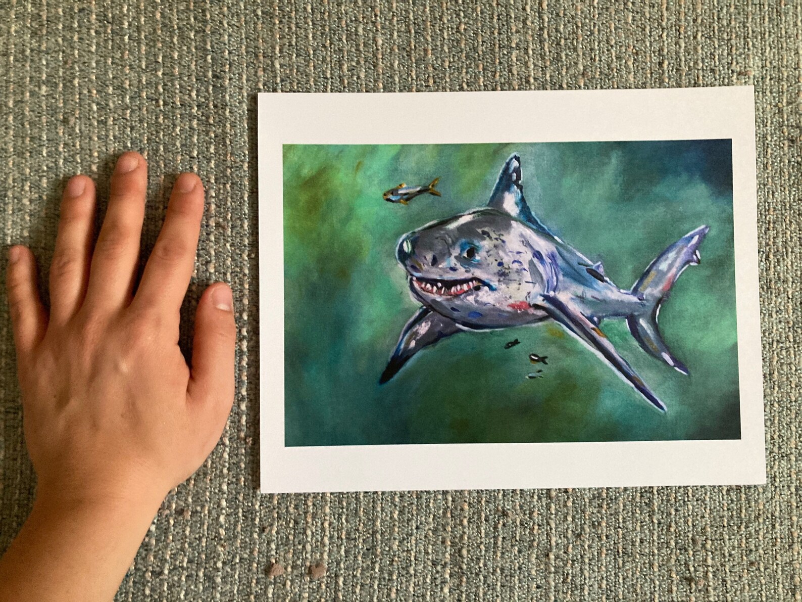 Fin Jaws Shark/Fine Art Print/ocean theme/ wall decor/ Etsy