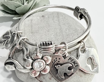 Sloan...Chunky Charm  Bangle