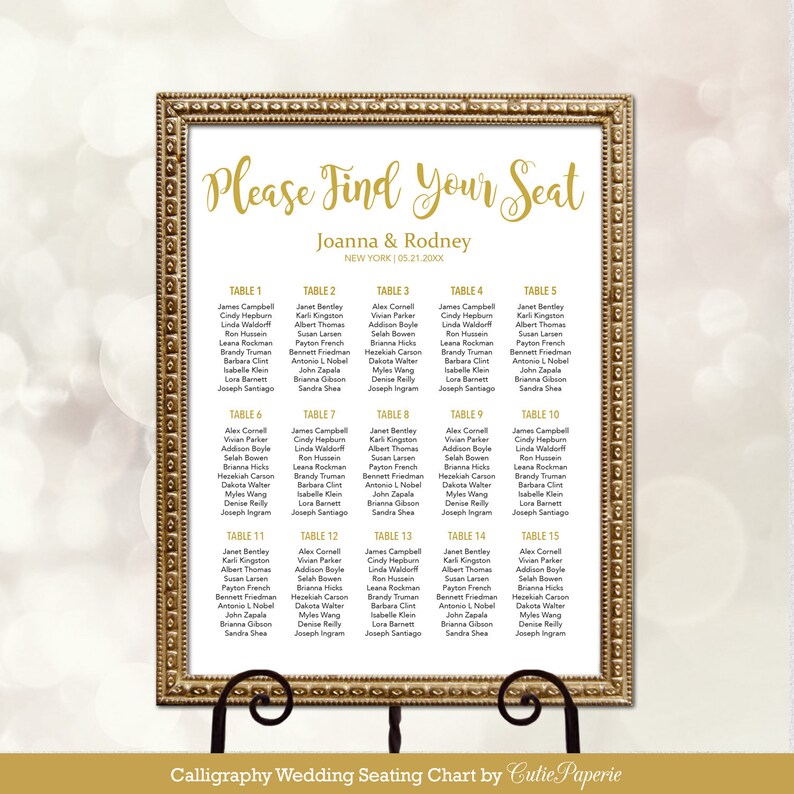 Wedding Seating Chart Template Powerpoint