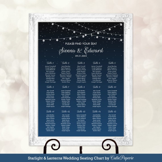 Etsy Table Seating Chart