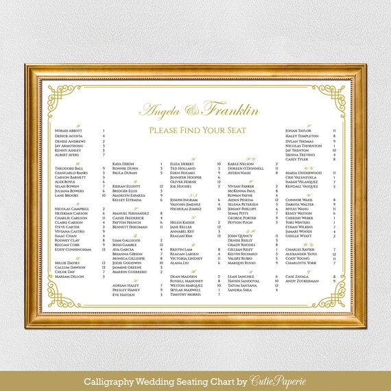 Wedding Seating Chart Template Powerpoint