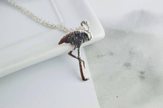 Collier Pendentif Flamant Rose En Plaqué or 18 CARATS 750//1000 Bijoux Femme