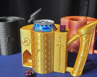 Deluxe Can Holding Dice Tower: Sip, Roll, Conquer!