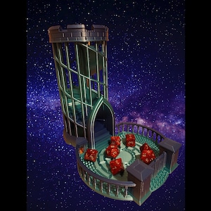 Spiral Dice Tower | Cage Dice Tower | Tabletop Accessory | Dungeons and Dragons | Novelty Item | DND