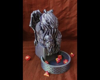 Cthulhu Dice Tower | Dungeons Master Dice Tower Tray For Board Games | Dungeons and Dragons | DnD Accessories | DnD Dice Box