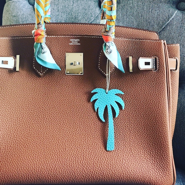 Leather Bag Charm Etsy