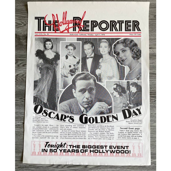 Vintage Oscars 1978/Hollywood Reporter Promotional Poster - 28x24"