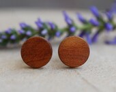 Wooden clog plugs made of plum wood handmade 8 mm wooden earrings wood fake plugs Unisex
