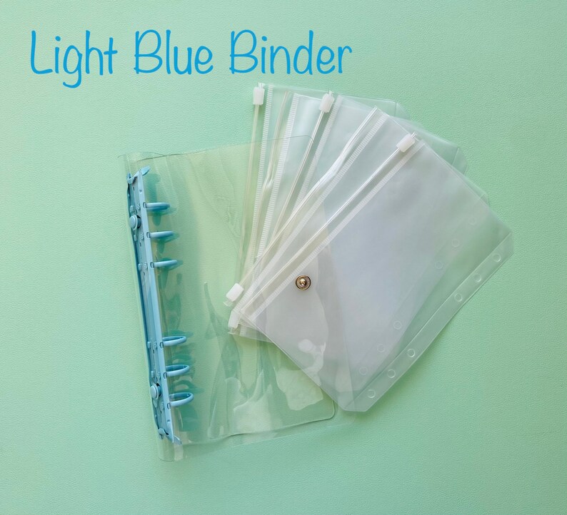A6 Pastel Rings + 5 Zip Pouches | Soft Plastic Binder | A6 Budget Set | Budget Envelopes | Sinking Funds | Financial Planner|Budgeting afbeelding 9