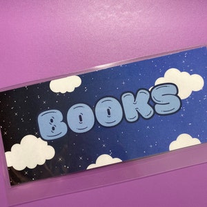Cloudly Night Single Laminated Cash Envelope - 6 Ring or 7 Disc Hole Punch | Envelope System | Budget Binder | A6•Personal Size