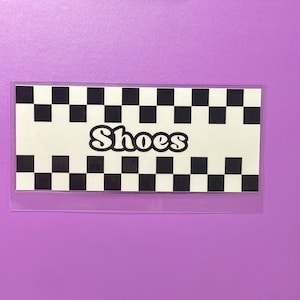 Checkered Single Laminated Cash Envelope - 6 Ring or 7 Disc Hole Punch | Envelope System | Budget Binder | A6•Personal Size