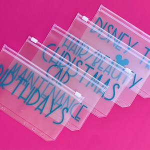 A6 Zip Pouches | Cash Budgeting Zip Pouches | Sinking Funds | Budget Envelopes | Financial Planner