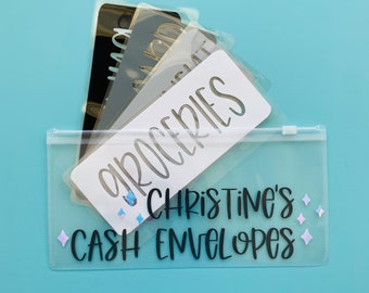 Clear Envelope Pouch - Store your cash envelopes - Zippered Pouch - Budget Pouch | Financial Pouch |