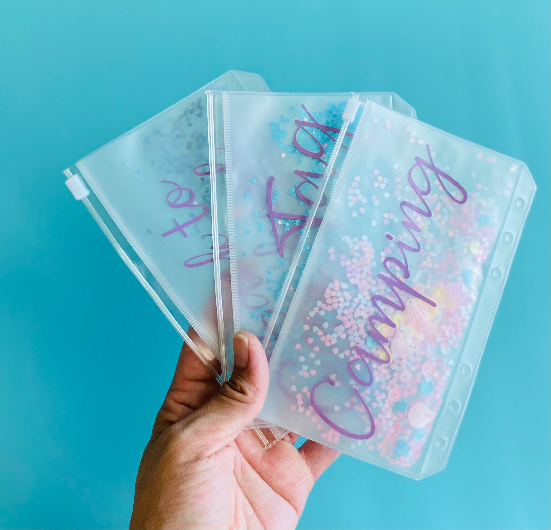 3 Confetti A6 Zip Pouches Cash Budgeting Zip Pouches Set of Etsy