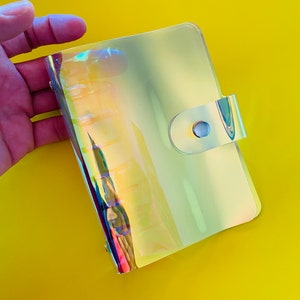 Iridescent MINI A7 Mini Binder Only | Rainbow Binder | Sinking Funds | Budget Envelopes | Financial Planner