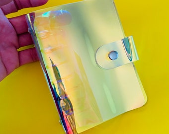 Iridescent MINI A7 Mini Binder Only | Rainbow Binder | Sinking Funds | Budget Envelopes | Financial Planner