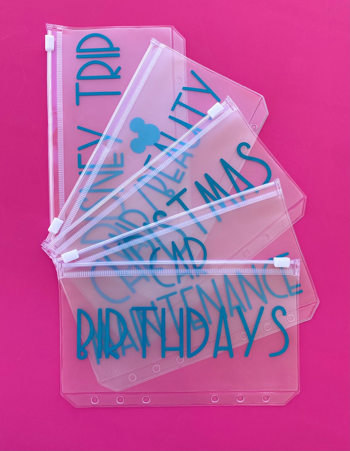 A6 PVC Binder with Zip Pouches Soft Plastic Binder Budget Etsy