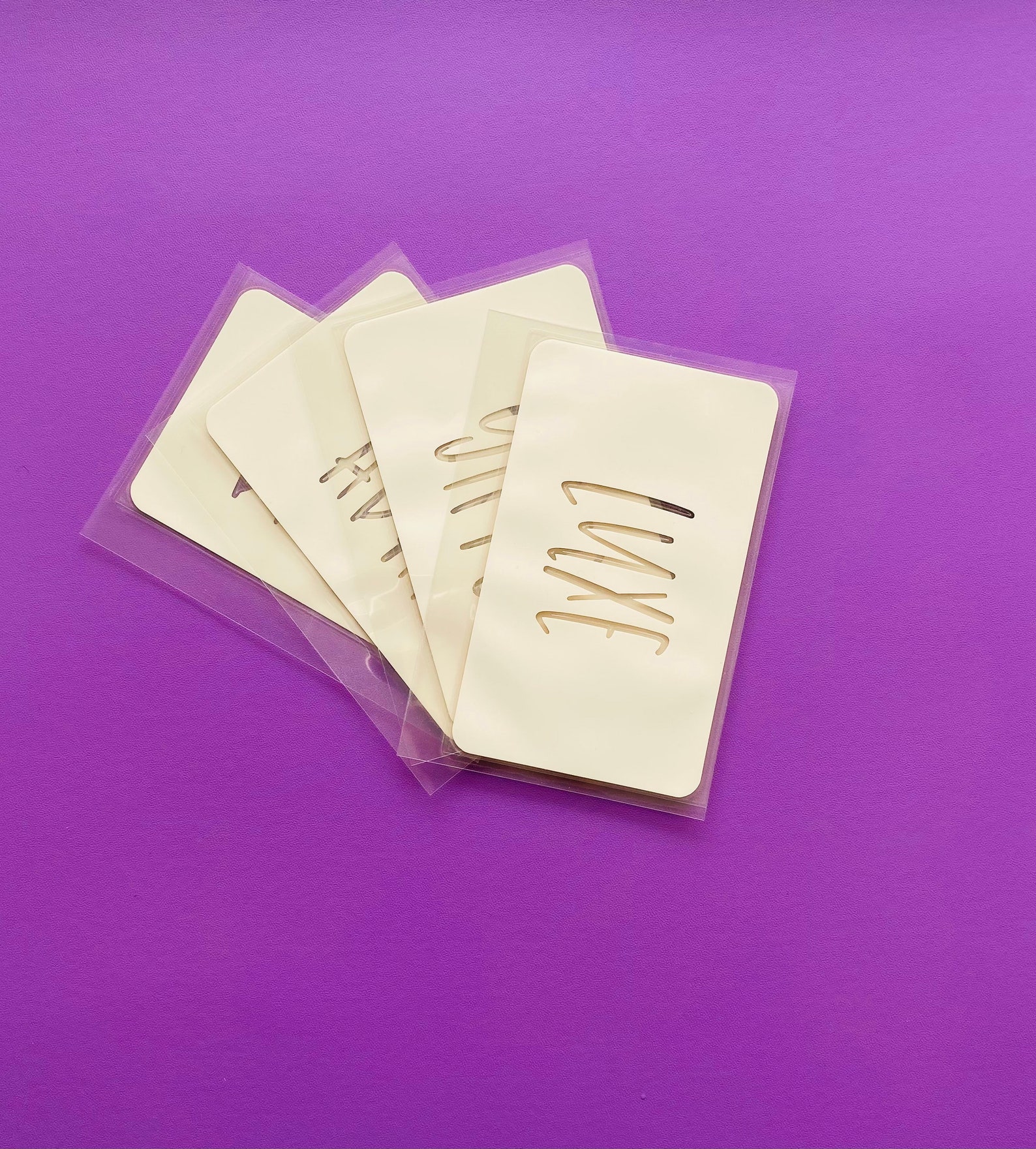 A7 Mini Clear Laminated Cash Envelopes SET of 4 Budget Etsy