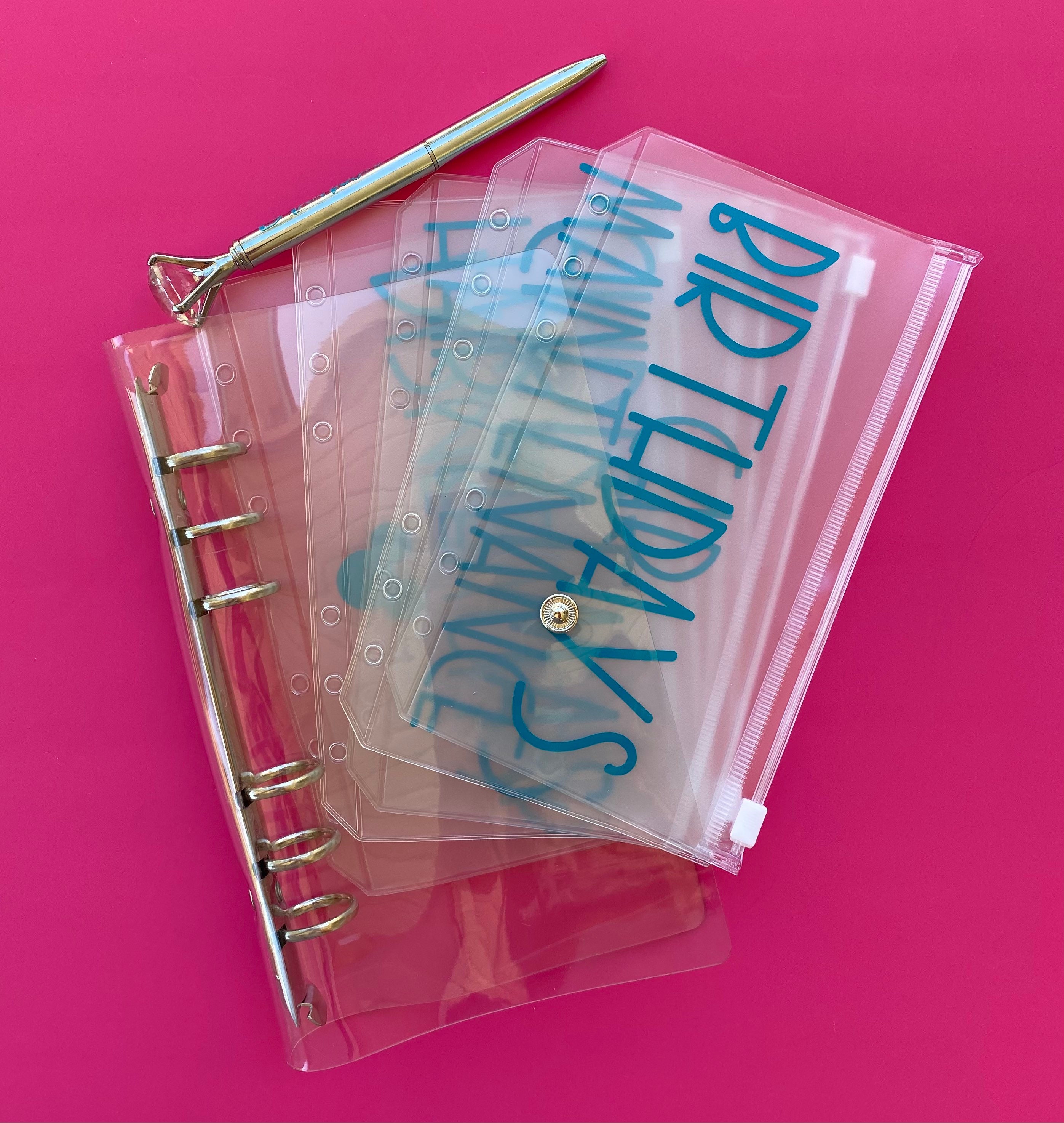 A6 PVC Binder with Zip Pouches Soft Plastic Binder Budget Etsy