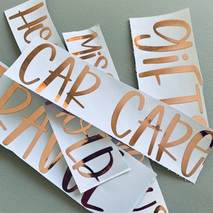 Custom Vinyl Decal for Zip Pouches, Envelopes, Notebooks & more! | Vinyl Sticker | Vinyl Name