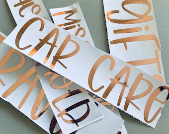 Custom Vinyl Decal for Zip Pouches, Envelopes, Notebooks & more! | Vinyl Sticker | Vinyl Name