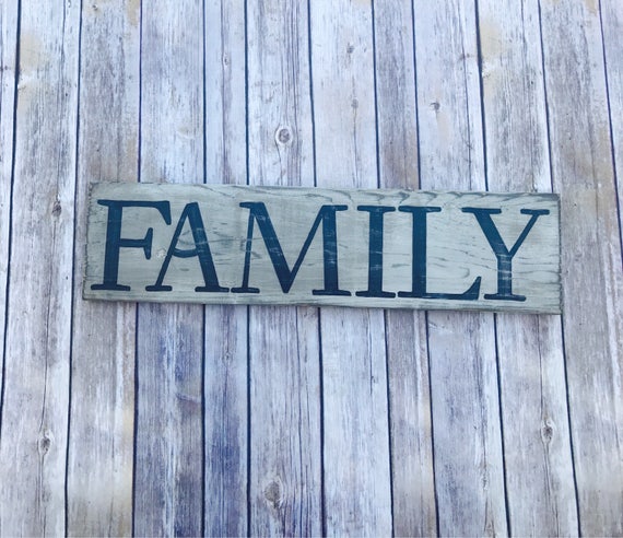 Rustic Family Sign Wood Family Sign Family Decor Rustic Etsy
