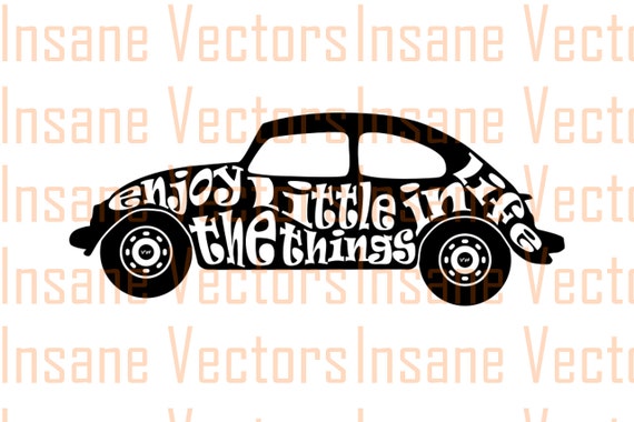 Vw Beetle Vector Silhouette Clip Art Image Vw Bug Vector Etsy