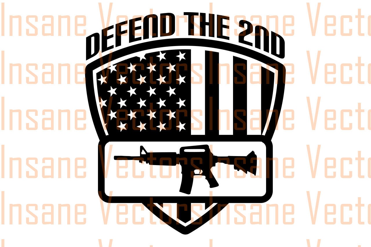 Download 2nd Amendment Flag Rifle Silhouette Clip Art Image Rifle ...