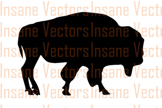 Buffalo Vector Silhouette Clip Art Image Wander Vector Etsy