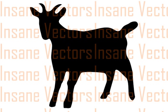 Goat Vector Silhouette Clip Art Image Goat Vector Goat Etsy