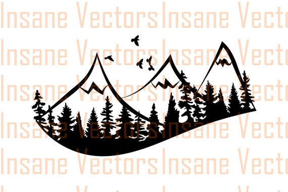 Free Free 230 Forest Mountain Silhouette Svg SVG PNG EPS DXF File