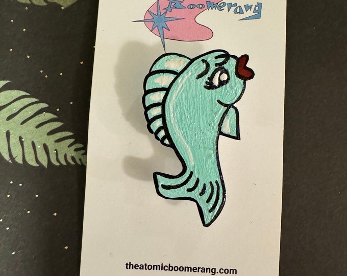 Chalkware Fish Pin
