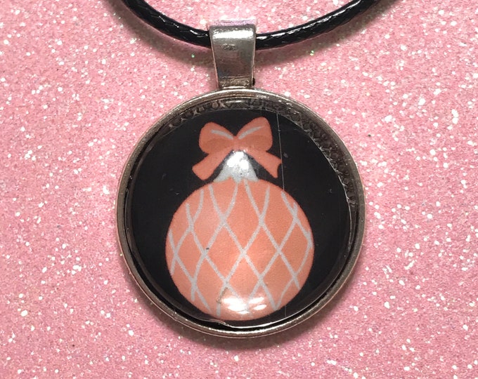 Ornament Glass Cabochon Necklace