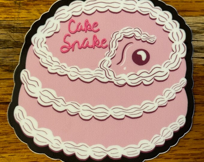 Cake Snake Sticker