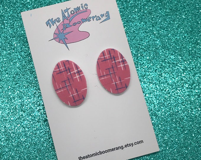 Tickled Pink - 1950s inspired earrings (sterling silver)