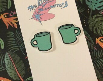 Jadeite Mug Earrings (sterling silver)