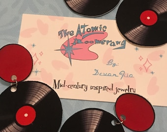 Record Earrings (sterling silver)