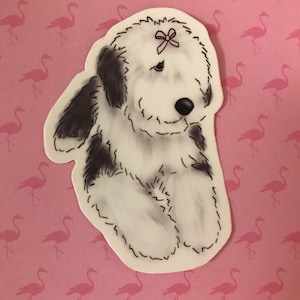 Oude Engelse herdershondsticker