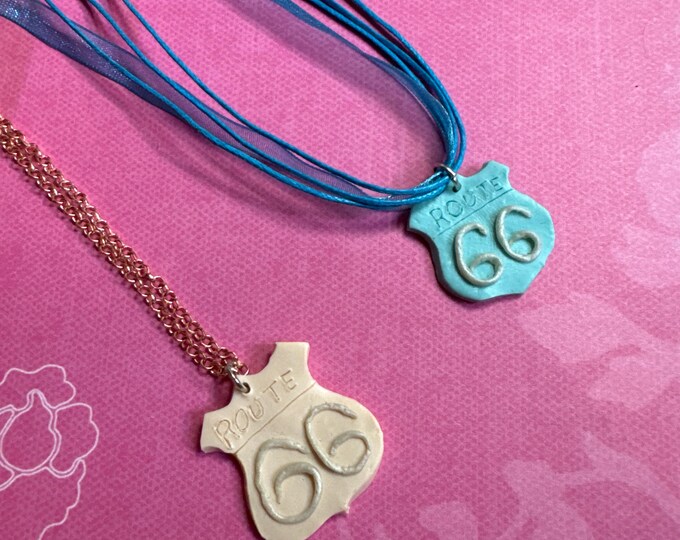 Route 66 Clay Necklace